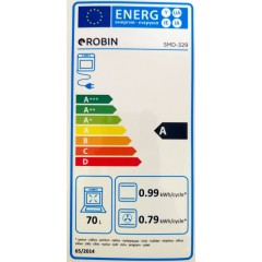 Robin SMD-329 + SB-33 Φούρνος άνω Πάγκου 70lt με Κεραμικές Εστίες Π59.7εκ. Μαύρος